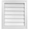 Ekena Millwork Vertical Surface Mount PVC Gable Vnt: Non-Functional, w/2"W x 1-1/2"H, Brickmould Frame, 18"W x 20"H GVPVE18X2002SN - alternate 1